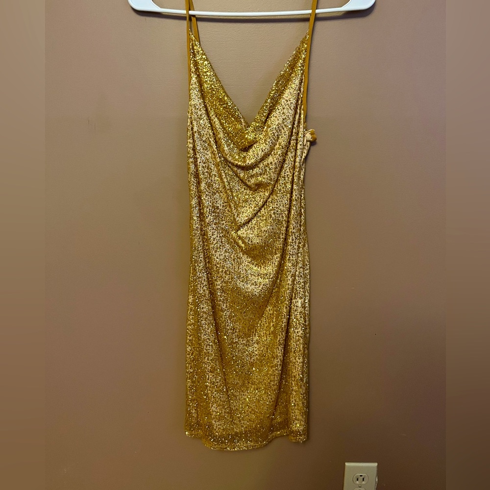 Gold glitter Bodycon dress